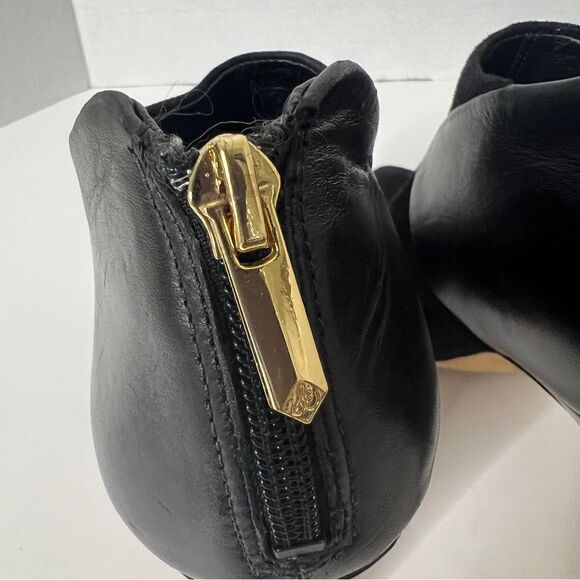 SAM EDELMAN Jacelyn Black Suede Leather Zip Up Stiletto Ankle Booties Boots - Picture 7 of 9